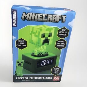 Paladone Minecraft Offical Licensed Creeper Icon Alarm Clock New In Box Sold Out
